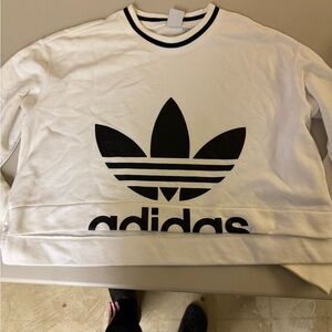 Adidas White Tee with Black Accents